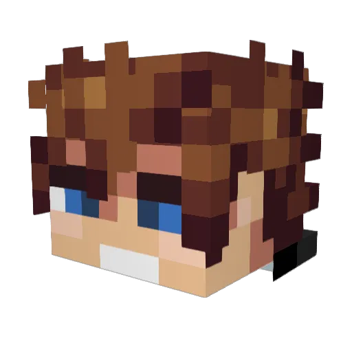 Abitditzy Minecraft avatar head, 3D render