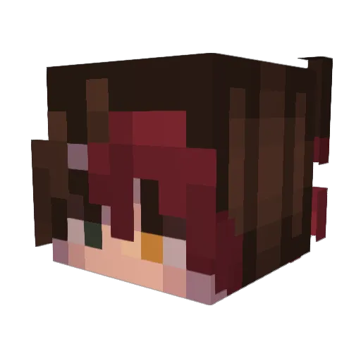 Abitful Minecraft avatar head, 3D render