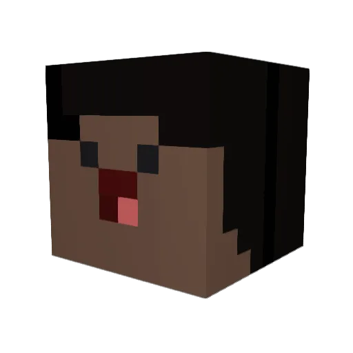 Abitur Minecraft avatar head, 3D render