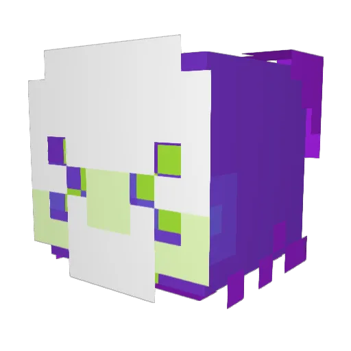 Abjadep Minecraft avatar head, 3D render