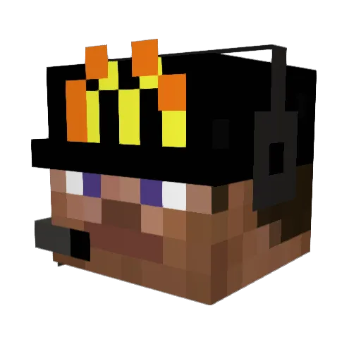 AbjeKt Minecraft avatar head, 3D render