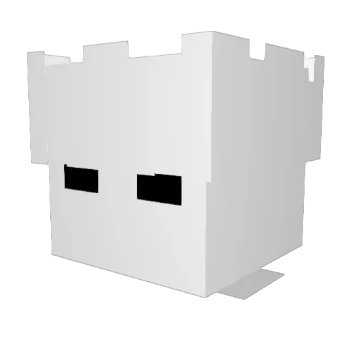 Abjects Minecraft avatar head, 3D render