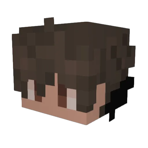 AbleNugget Minecraft avatar head, 3D render
