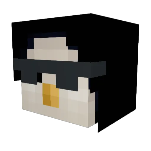 Ablebol Minecraft avatar head, 3D render