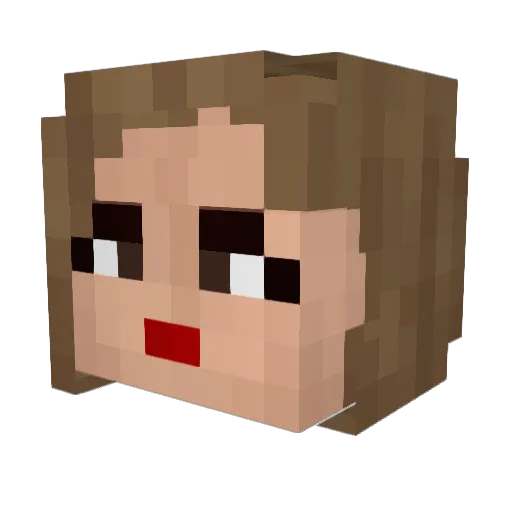 Abletos Minecraft avatar head, 3D render