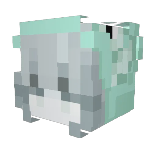 Ablivya Minecraft avatar head, 3D render