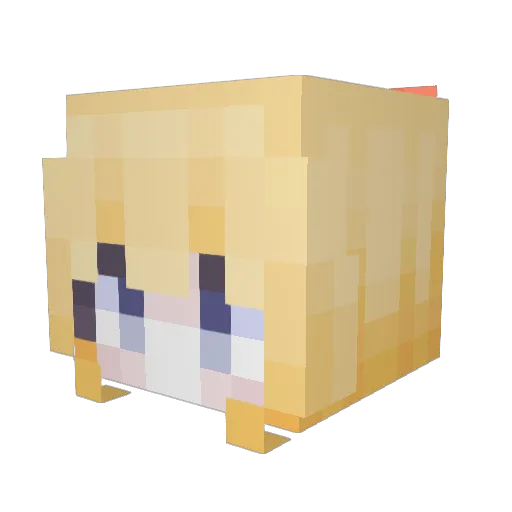 Abltc Minecraft avatar head, 3D render