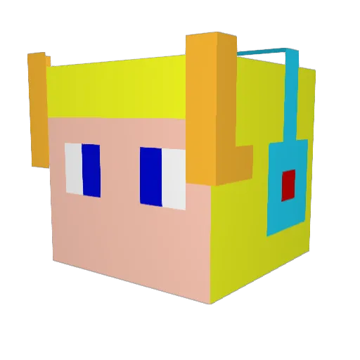 Abner66 Minecraft avatar head, 3D render
