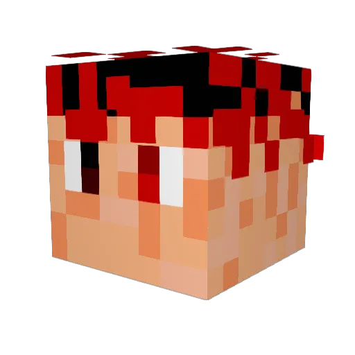 AbnerVictor Minecraft avatar head, 3D render