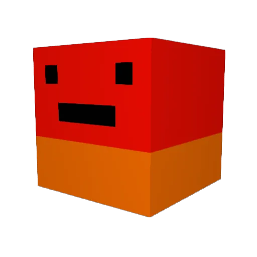 AbnormalPomelo Minecraft avatar head, 3D render