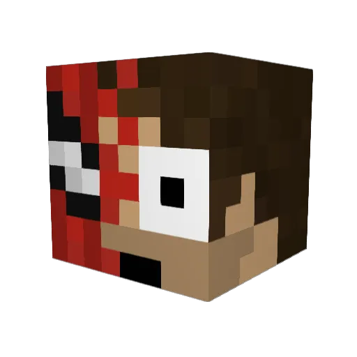 AbnormalTitan Minecraft avatar head, 3D render
