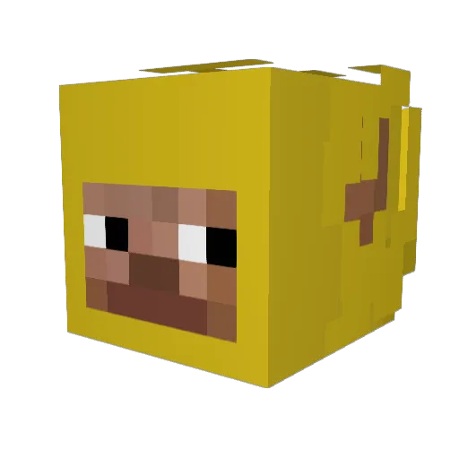 Abo_R7l Minecraft avatar head, 3D render