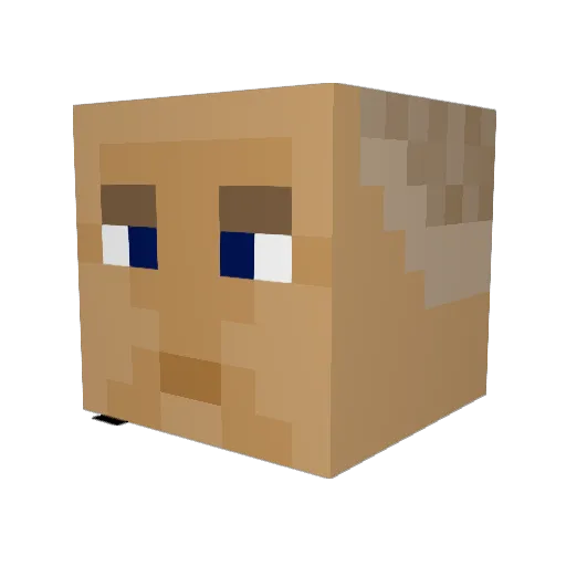Abokoko Minecraft avatar head, 3D render