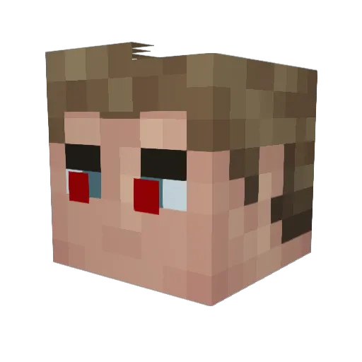 AbolMous Minecraft avatar head, 3D render