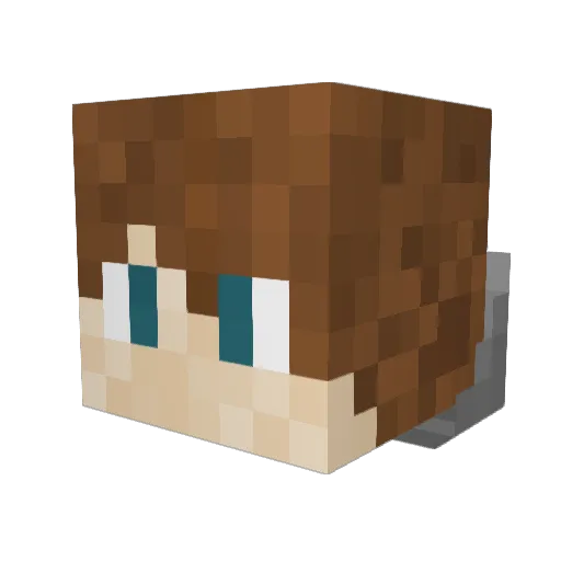 Abomb3030 Minecraft avatar head, 3D render