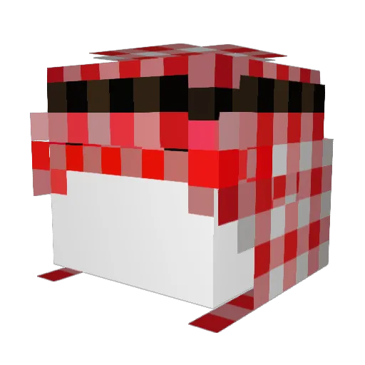 Abomba4 Minecraft avatar head, 3D render