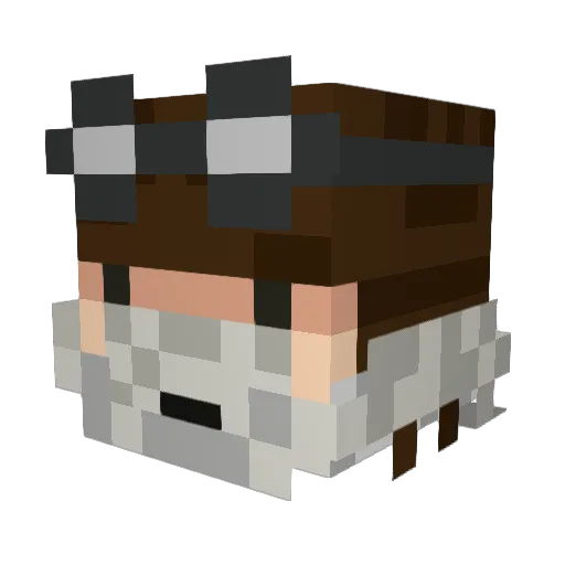 Abominabear Minecraft avatar head, 3D render