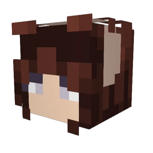 AbooGale Minecraft avatar head, 3D render