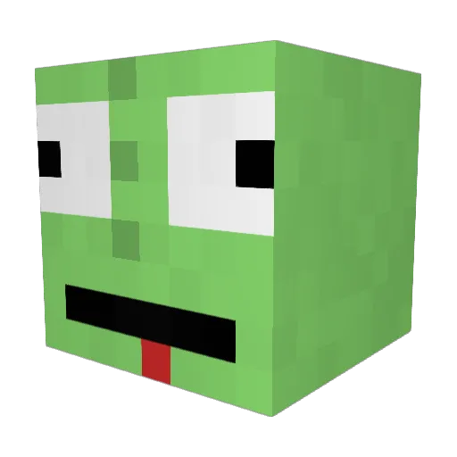Aboopityba Minecraft avatar head, 3D render