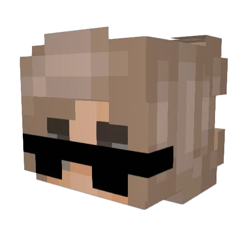 About40 Minecraft avatar head, 3D render
