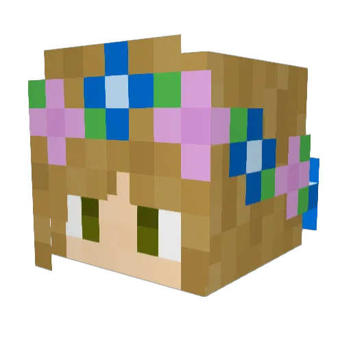 About800 Minecraft avatar head, 3D render