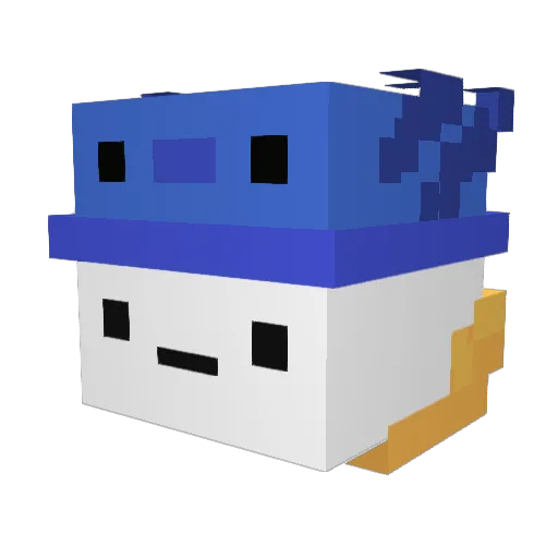 AboutCloud Minecraft avatar head, 3D render