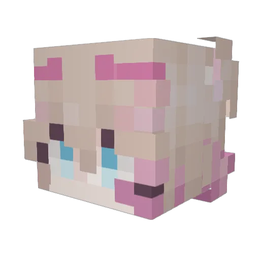 About_Revy Minecraft avatar head, 3D render