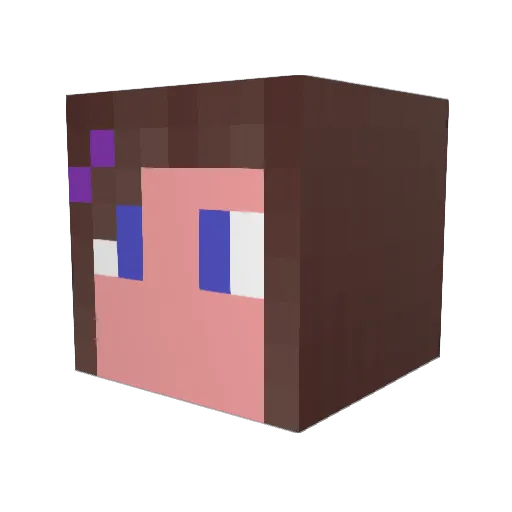 Abouteli Minecraft avatar head, 3D render