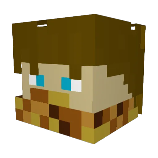 AboziX Minecraft avatar head, 3D render