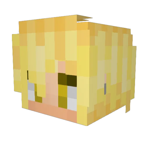 Abqari Minecraft avatar head, 3D render