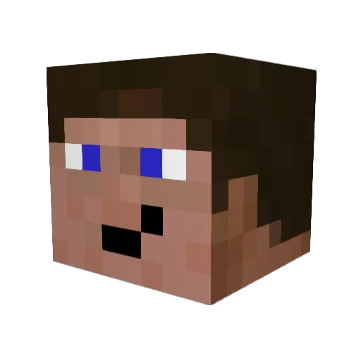 AbraSito Minecraft avatar head, 3D render