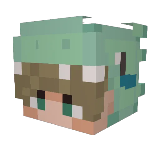 Abraham2801 Minecraft avatar head, 3D render
