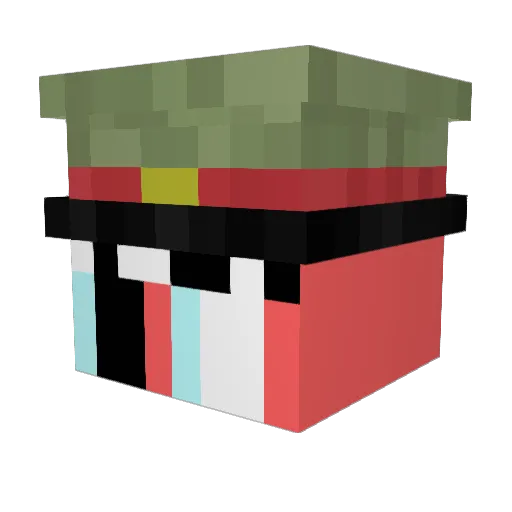 AbrahamLinksys Minecraft avatar head, 3D render
