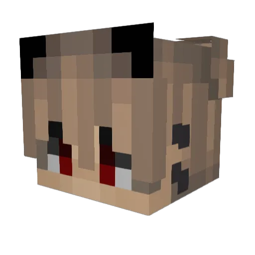 Abrahampotato Minecraft avatar head, 3D render