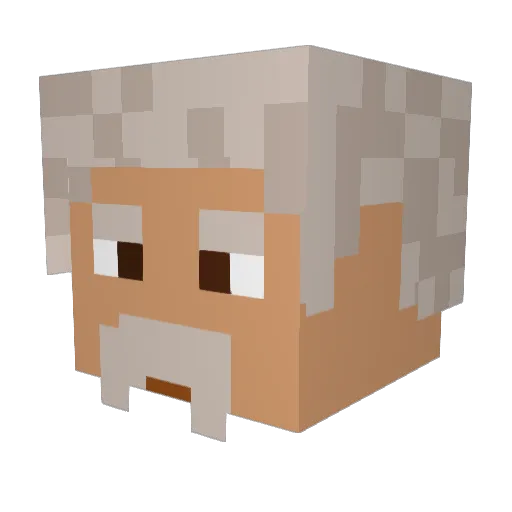 AbramLaPuerta Minecraft avatar head, 3D render