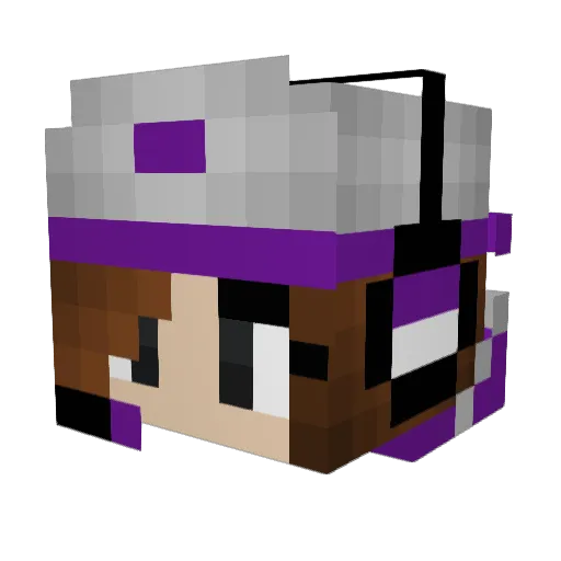 Abrasinski Minecraft avatar head, 3D render