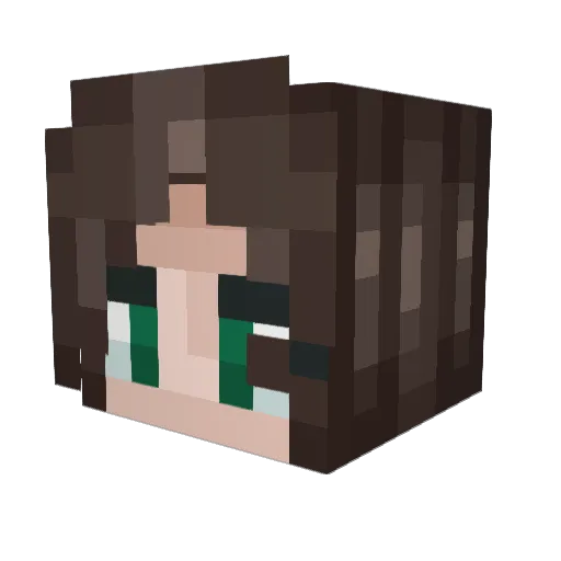 Abraxass Minecraft avatar head, 3D render