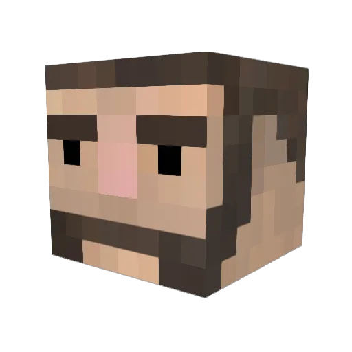 Abrotionator Minecraft avatar head, 3D render