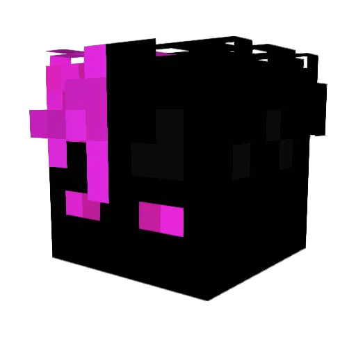 Abrupted Minecraft avatar head, 3D render