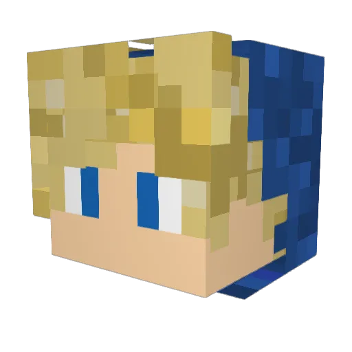 Abs103948 Minecraft avatar head, 3D render