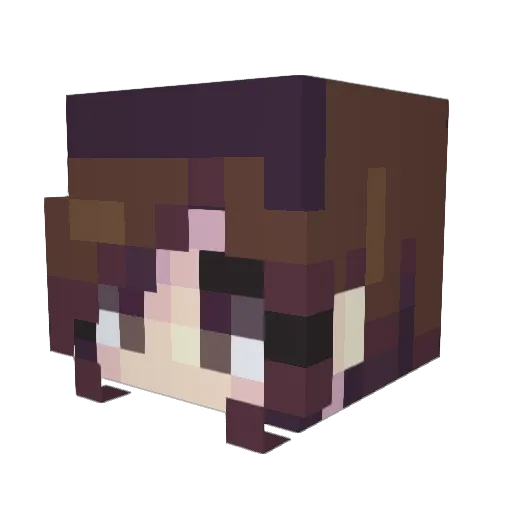 Abs_May Minecraft avatar head, 3D render