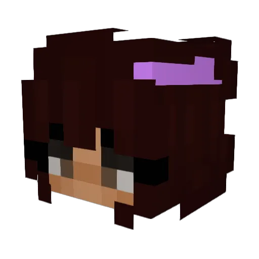 Absedy Minecraft avatar head, 3D render