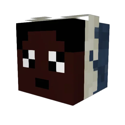 AbsentCircle Minecraft avatar head, 3D render