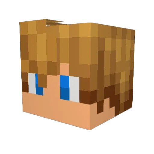 AbsentFlame1 Minecraft avatar head, 3D render