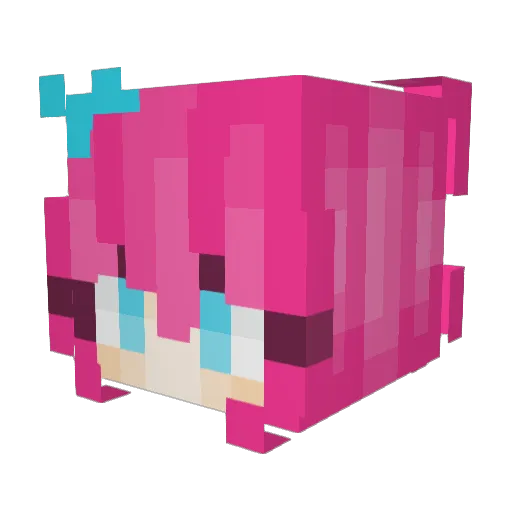 Absenter Minecraft avatar head, 3D render