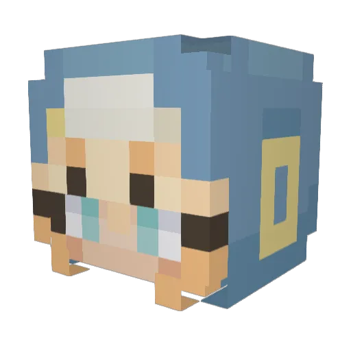 Absguayaco Minecraft avatar head, 3D render