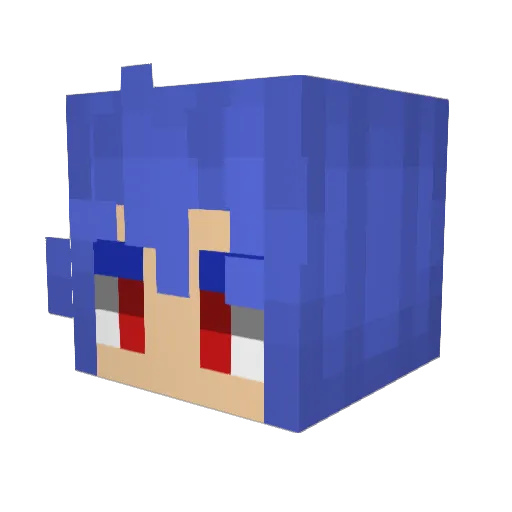 Absilite Minecraft avatar head, 3D render