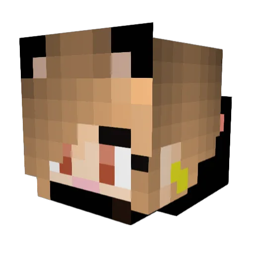 AbsintheFairy Minecraft avatar head, 3D render
