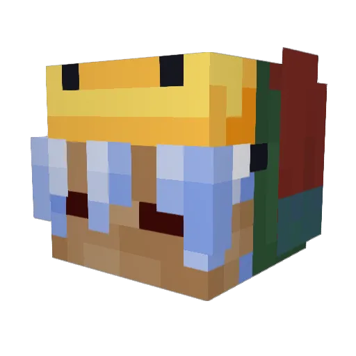 AbsolGames Minecraft avatar head, 3D render