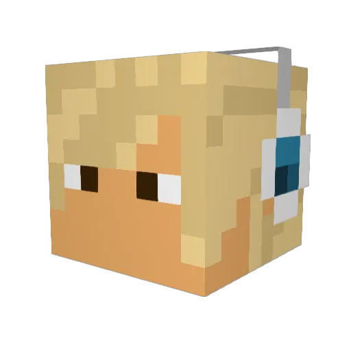 AbsolutAlbin Minecraft avatar head, 3D render